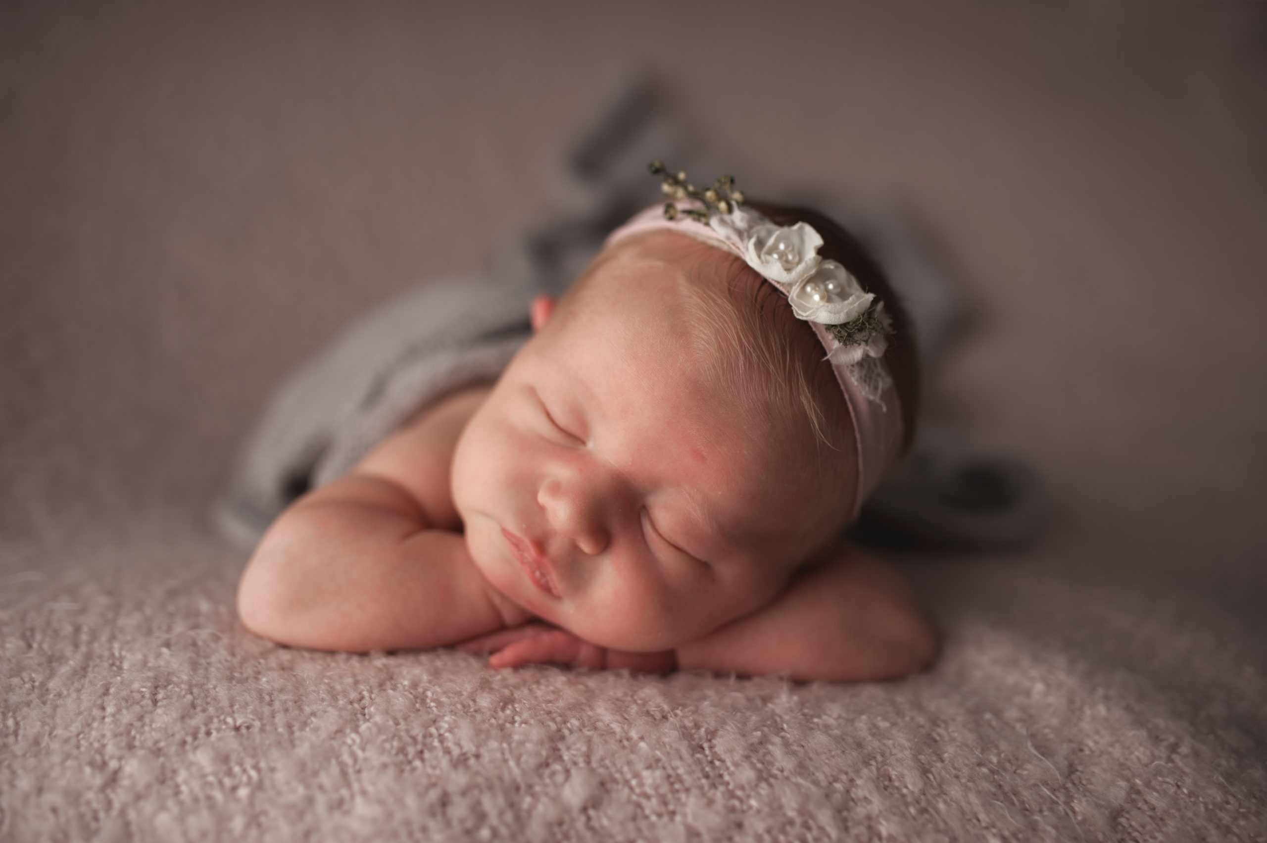 Charlottesville Newborn Photographer with baby Raelynn