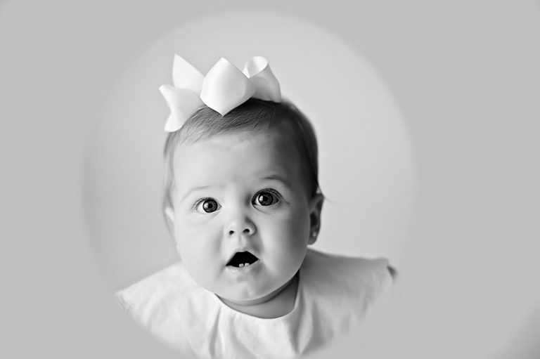 Looking for black and white baby headshots ~ Charlottesville VA Studio Photos ~ Caroline