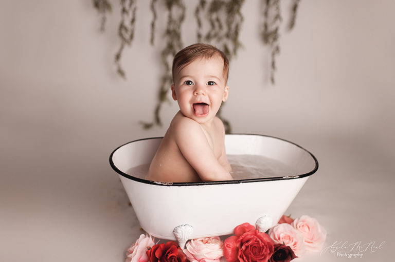 How do we clean up after a baby cake smash photography studio in Crozet Virginia Emma