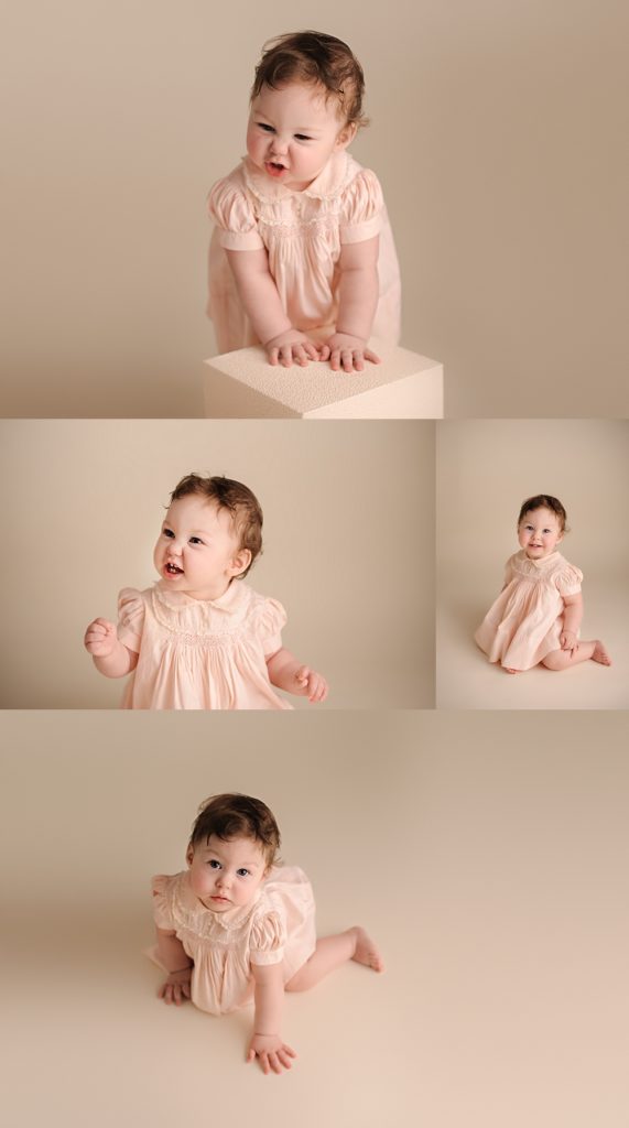 Baby in Pale Pink Heirloom Dreses