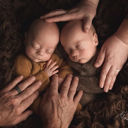 nicu twins having their first photoshoot with angela mcnaul photography of Charlottesville, virginia